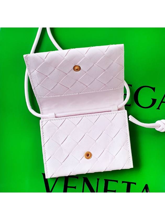 Intrecciato Strap Card Wallet Pink - BOTTEGA VENETA - BALAAN 4