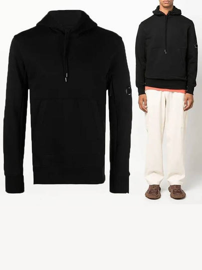 Lens Wappen Pocket Hoodie Black - CP COMPANY - BALAAN 2