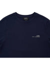 Men's Item Logo Cotton Short Sleeve T-Shirt Navy - A.P.C. - BALAAN 4