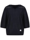 Whole garment hood loose fit knit MK3AP345 - P_LABEL - BALAAN 10