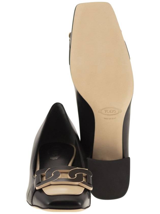 Leather pumps with chain - TOD'S - BALAAN 5