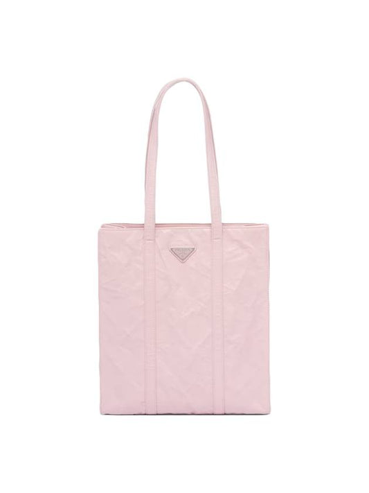 Small Antique Nappa Leather Tote Bag Alabaster Pink - PRADA - BALAAN 1