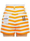 Women's Airline Border Shorts Orange - HORN GARMENT - BALAAN 8