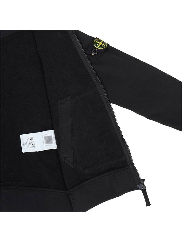 Kids Wappen Patch Zip-Up Hoodie Black - STONE ISLAND - BALAAN 8