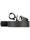 Gancini Reversible Adjustable Leather Belt Black - SALVATORE FERRAGAMO - BALAAN 3