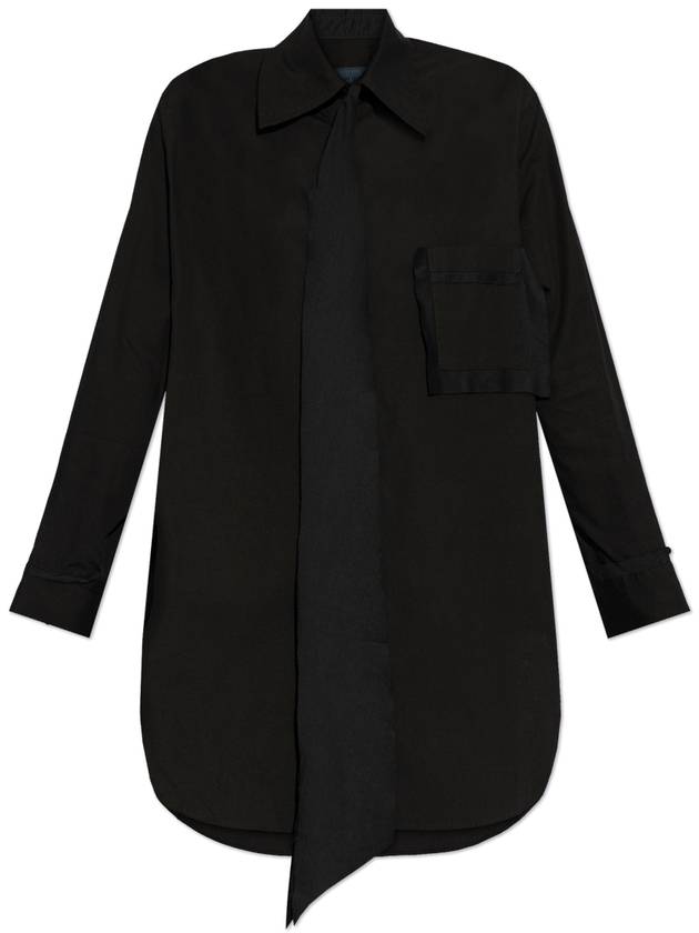 Yohji Yamamoto Oversize Shirt, Women's, Black - YOHJI YAMAMOTO - BALAAN 1