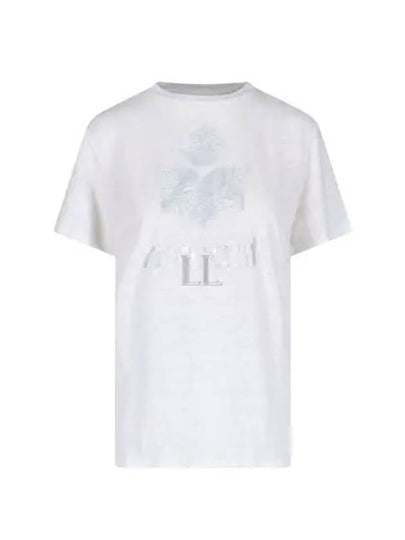 Zwell Logo Print Short Sleeve T-Shirt White - ISABEL MARANT - BALAAN 2