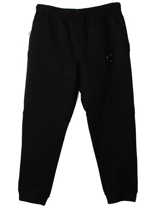 Diagonal Raised Fleece Lens Wappen Track Pants Black - CP COMPANY - BALAAN 2