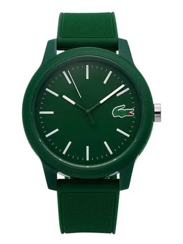 Men's 42MM 12.12 Silicone Watch Green - LACOSTE - BALAAN 1