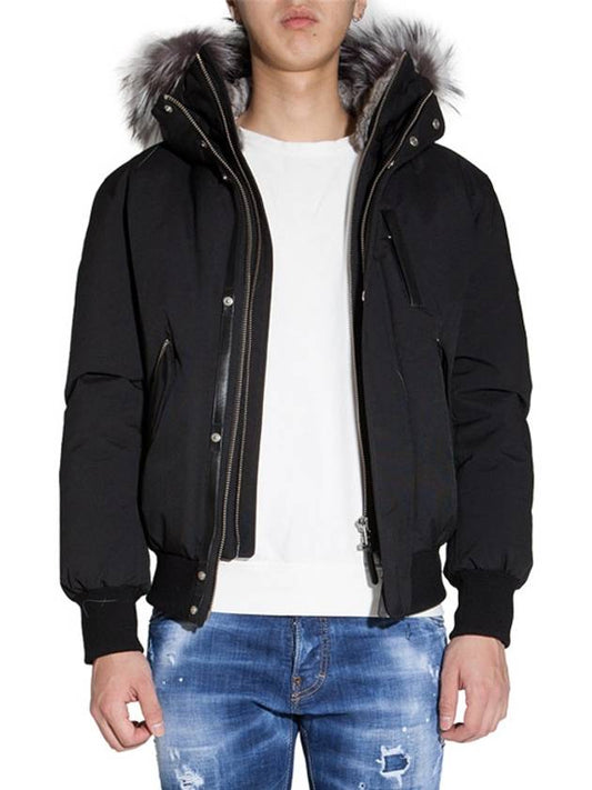 Dixon Nordic Tech Down Silver Fur Bomber Jacket Black - MACKAGE - BALAAN.