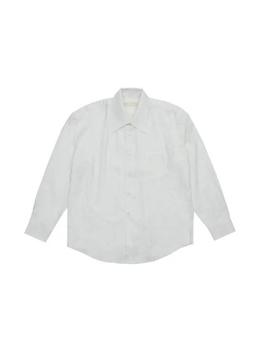 Coco 70 Pleated Pearl Button Viscose Long Sleeve Shirt White - OUR LEGACY - BALAAN 1