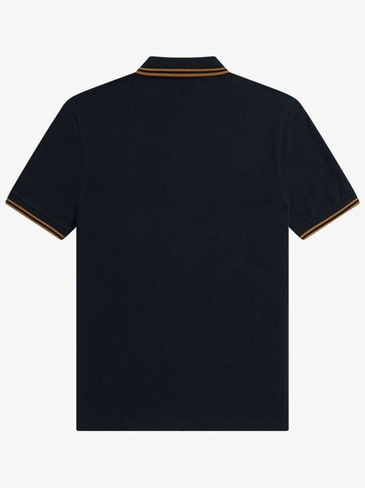 [Fred Perry] Twin Tipped Fred Perry Shirt - Navy/Dark Caramel - FRED PERRY - BALAAN 2