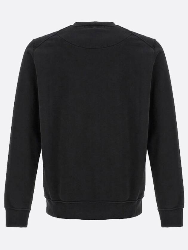 Compass Patch Cotton Sweatshirt Black - STONE ISLAND - BALAAN 3