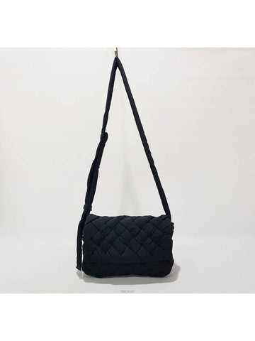 Bottega Vanetta Black Small Rumple Messenger Bag - BOTTEGA VENETA - BALAAN 1