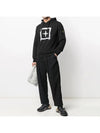 Men's Wappen Patch Box Logo Hoodie Black - STONE ISLAND - BALAAN 4