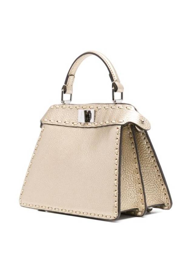 Peekaboo ISeeU Petite Tote Bag Gold - FENDI - BALAAN 4