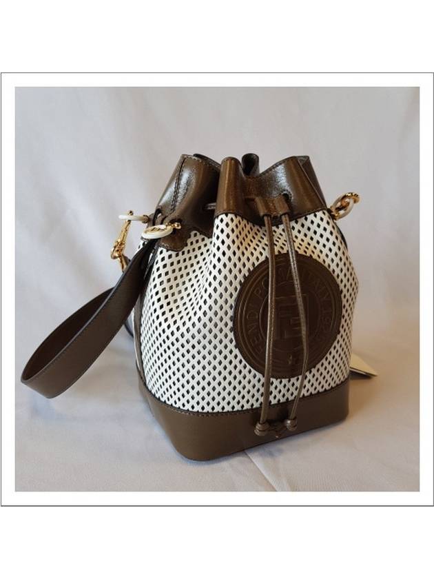 Montresor Logo Mesh Bucket Bag Brown - FENDI - BALAAN 3