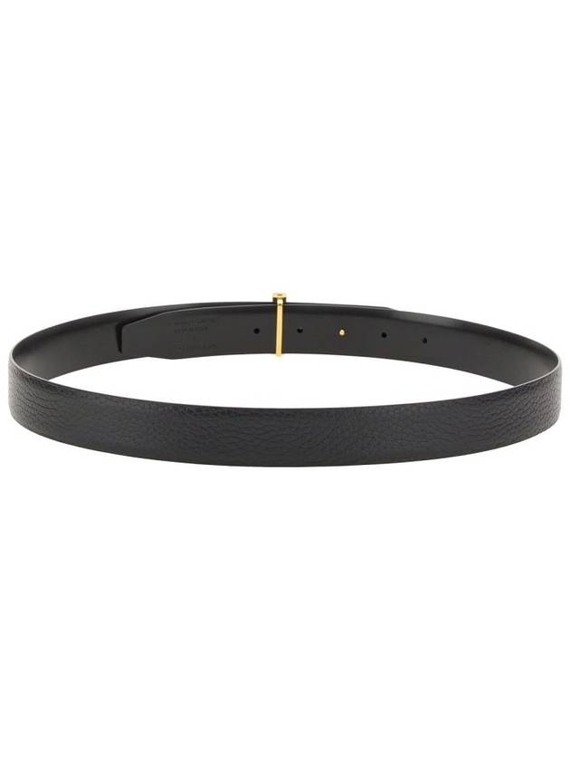 Women's Logo Gold Reversible Leather Belt Black - TOM FORD - BALAAN 4