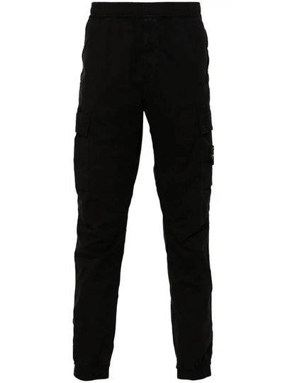 Banding Waist Tapered Cargo Straight Pants Black - STONE ISLAND - BALAAN 2