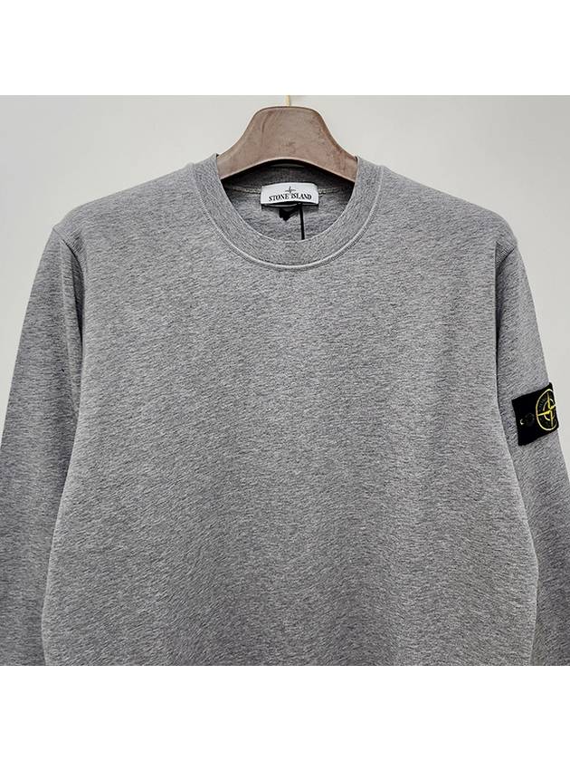 Wappen Patch Garment Dyed Sweatshirt Grey - STONE ISLAND - BALAAN 5