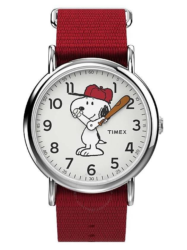 Timex Peanuts Snoopy Quartz White Dial Unisex Watch TW2R41400 - TIMEX - BALAAN 1