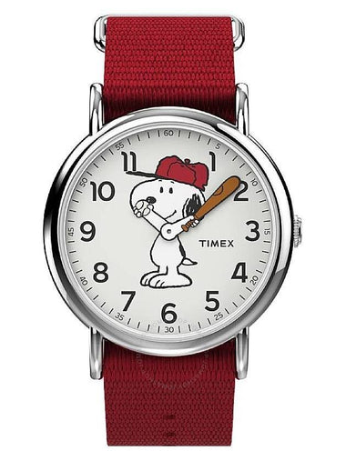 Timex Peanuts Snoopy Quartz White Dial Unisex Watch TW2R41400 - TIMEX - BALAAN 1