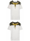 Yellow Wing Printing Short Sleeve T-Shirt White - MARCELO BURLON - BALAAN 6