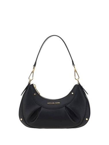 Enzo Small Pebbled Leather Shoulder Bag Black - MICHAEL KORS - BALAAN 1