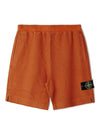 Men's Waffen Patch Ribbed Training Shorts Orange - STONE ISLAND - BALAAN 2