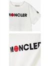 8C00008 829HP 034 Front Logo Short Sleeve TShirt Ivory Men's TShirt TTA - MONCLER - BALAAN 5