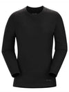 Rho Merino Crew Neck Wool Long Sleeve T-Shirt Black - ARC'TERYX - BALAAN 2