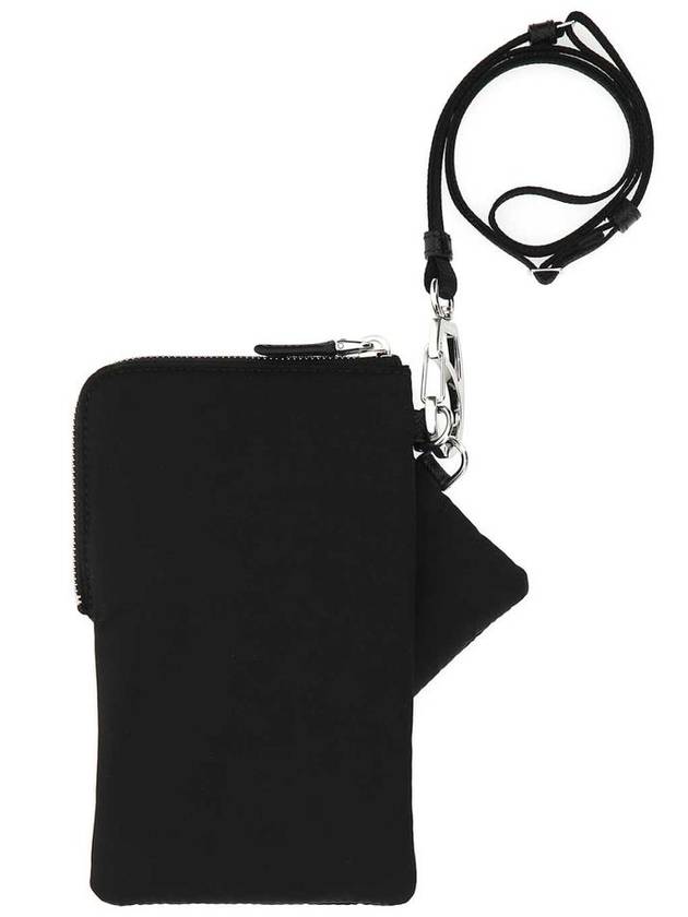 Nylon Lanyard Strap Pouch Bag Black - PRADA - BALAAN 3