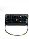 Patent chocolate bar shoulder bag gold - CHANEL - BALAAN 2