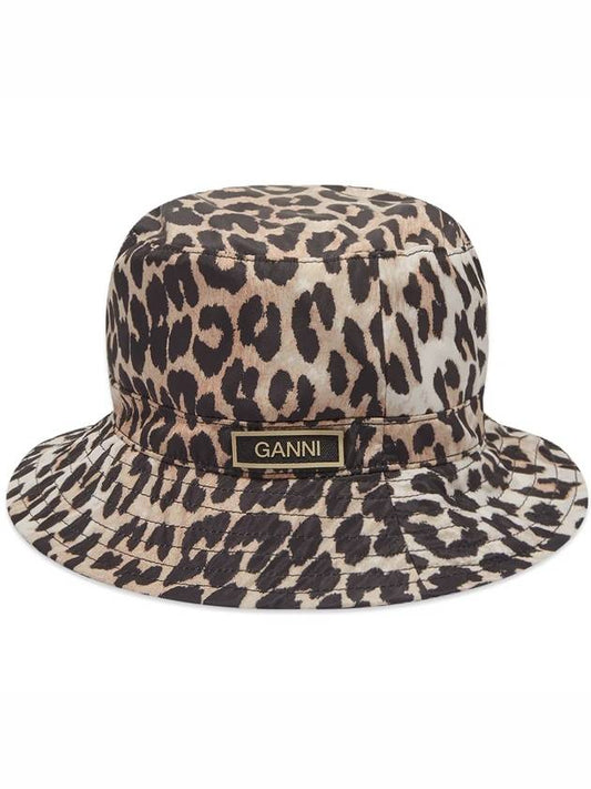 leopard print bucket hat - GANNI - BALAAN 1