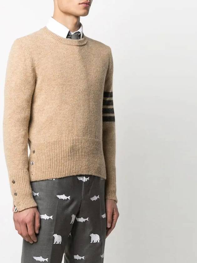 Diagonal Armband Knit Top Camel - THOM BROWNE - BALAAN 4