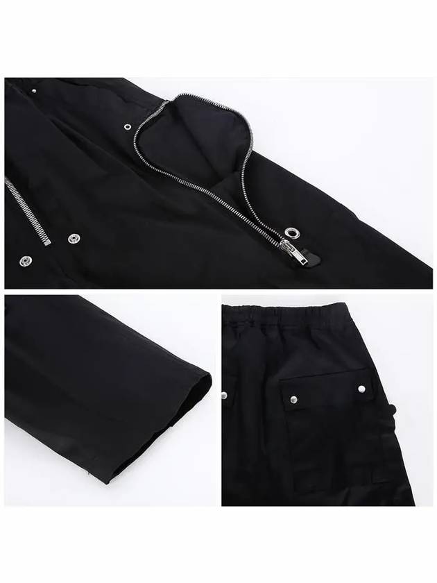 Zipper Detail Drawstring Baggy Pants Black - RICK OWENS - BALAAN 7