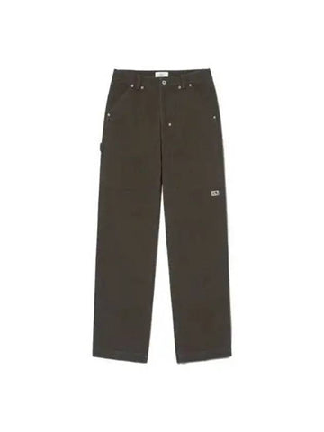 Logo Patchwork Pants Dark Brown - KIJUN - BALAAN 1