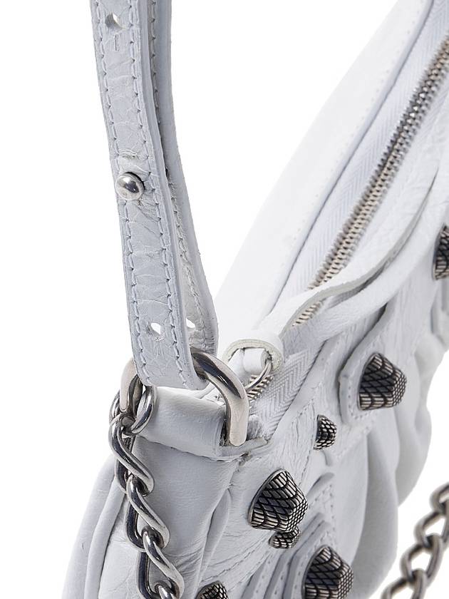 Le Cagole Chain Mini Shoulder Bag White - BALENCIAGA - BALAAN 10