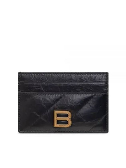 Crush Quilted Calfskin Card Wallet Black - BALENCIAGA - BALAAN 2