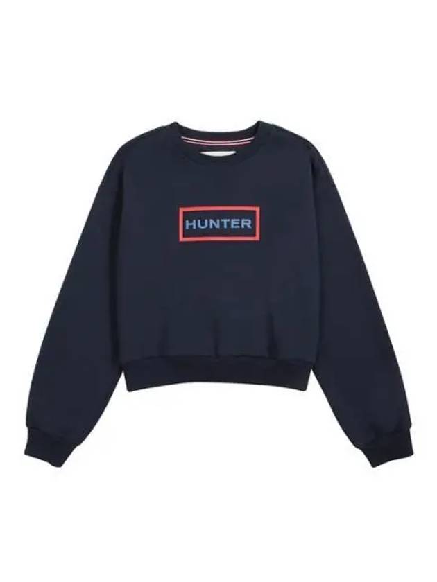 Essential Logo Crew Sweatshirt Navy HBW0003AMZNVY - HUNTER - BALAAN 1