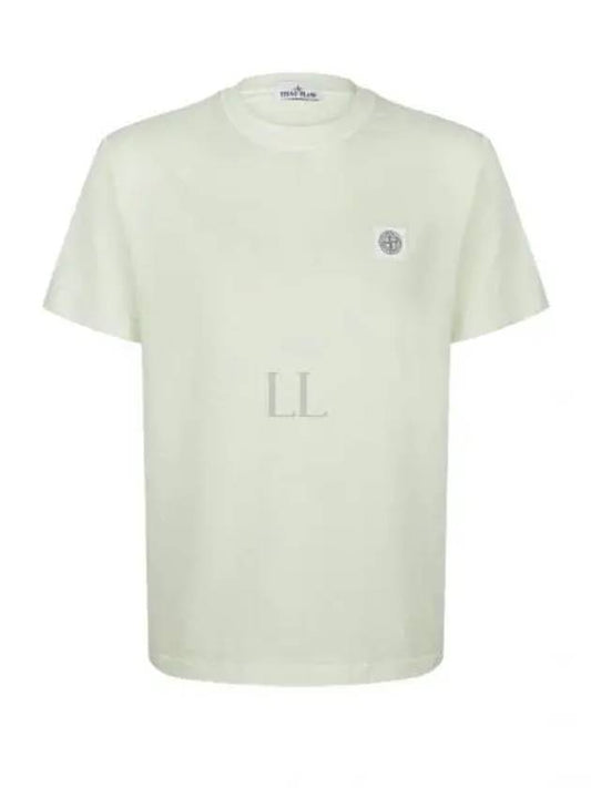Organic Cotton Short Sleeve T-Shirt Pistachio - STONE ISLAND - BALAAN 2