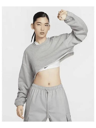 Sportswear Women s Oversized French Terry Shrug Dark Gray Heather Black FV7510 063 700027 - NIKE - BALAAN 1