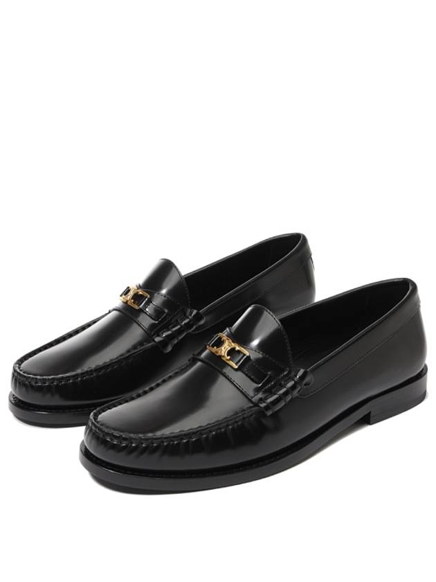 Luco Triomphe Polished Bull Loafers Black - CELINE - BALAAN 8