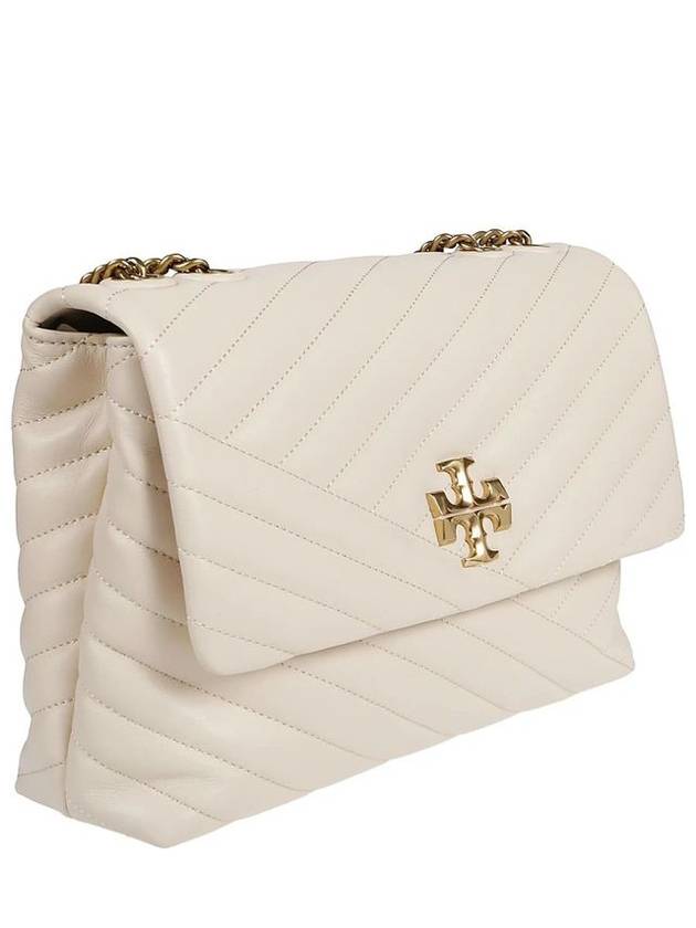 Kira Chevron Convertible Shoulder Bag White - TORY BURCH - BALAAN 4