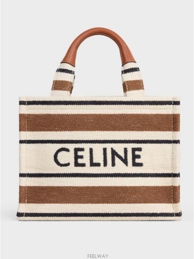 Small Cabas Thais Striped Textile With Celine Jacquard Tote Bag - CELINE - BALAAN 4