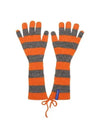 Long Knit Bicolor Gloves Orange RJ9014 OR - PALOMA WOOL - BALAAN 1