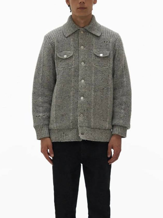 Men's Sweater Jacket Jacket Gray L06HM701 - HELMUT LANG - BALAAN 1