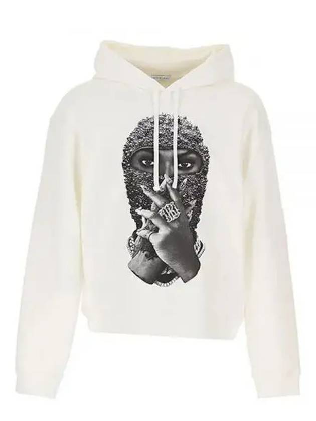 Pearl Mask Graphic Printing Hooded Sweatshirt Off White Men s Hoodie 239089 - IH NOM UH NIT - BALAAN 1