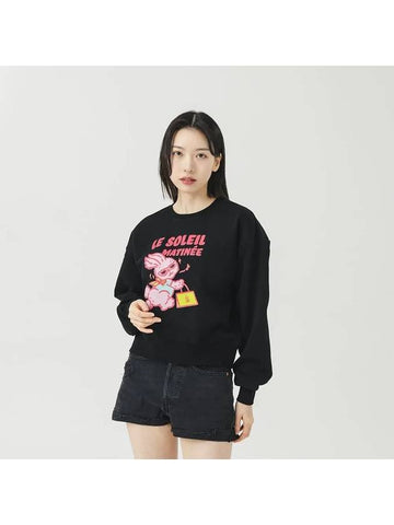 Brushed Options Shopping Rabbit Sweat Shirts BLACK - LE SOLEIL MATINEE - BALAAN 1