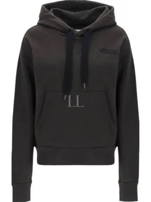 Sylla Embroidered Logo Oversized Hoodie Faded Black - ISABEL MARANT - BALAAN 2